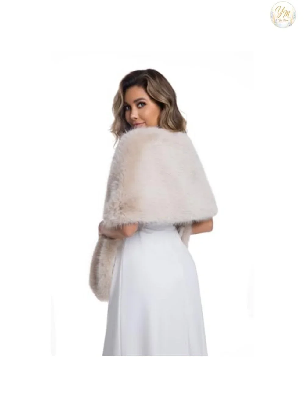 Faux Fur Collar Scarf Wrap Winter Stole Shawl Shrug Neck Warmer Bridal Party